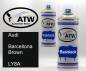 Preview: Audi, Barcellona Brown, LY8A: 400ml Sprühdose + 400ml Klarlack - Set, von ATW Autoteile West.